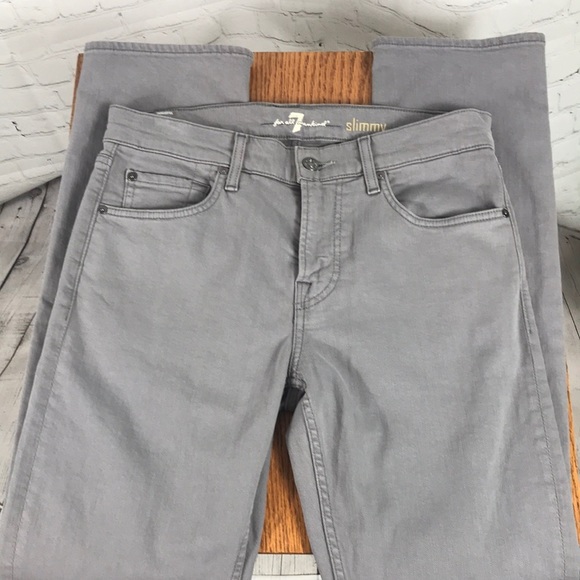 7 For All Mankind Denim - 7 for all mankind Gray Denim Straight 30 NWT Long